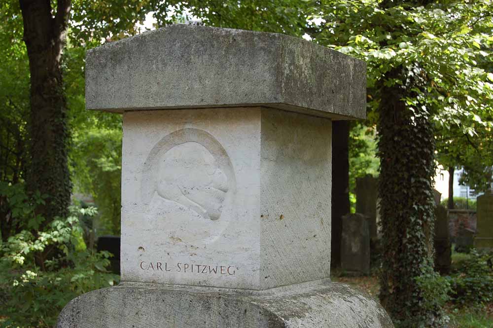 Wie sein enger Freund und Weggefährte Schleich ruht auch der Maler Carl Spitzweg auf dem Alten Südlichen Friedhof.