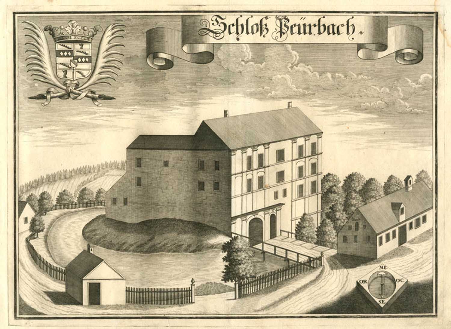 Schloss Peuerbach
Das ländliche Baudenkmal hat eine lange Geschichte. Schon Michael Wening hat es Anfang des 18. Jahrhunderts in einem Stich festgehalten.